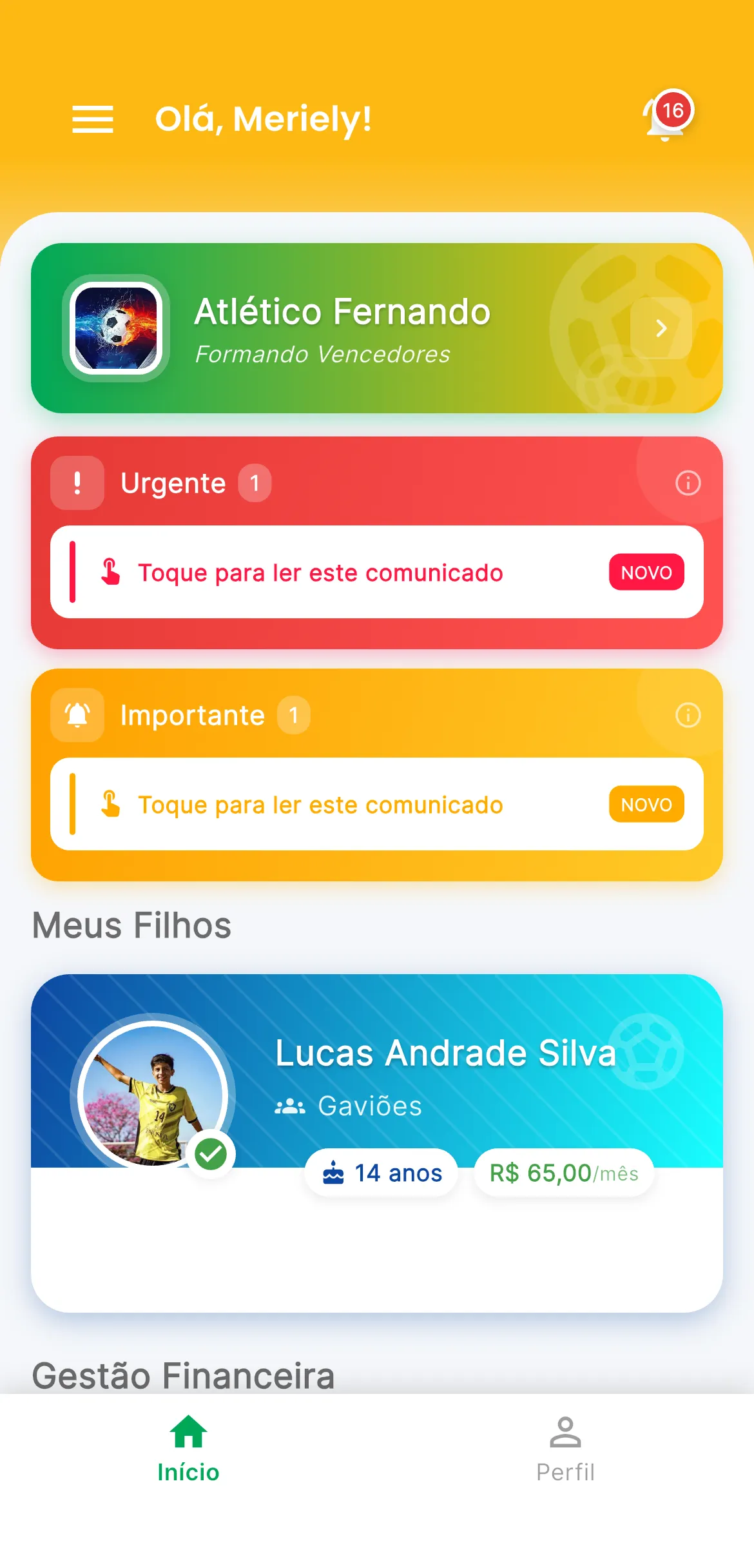 App para pais - Acompanhamento