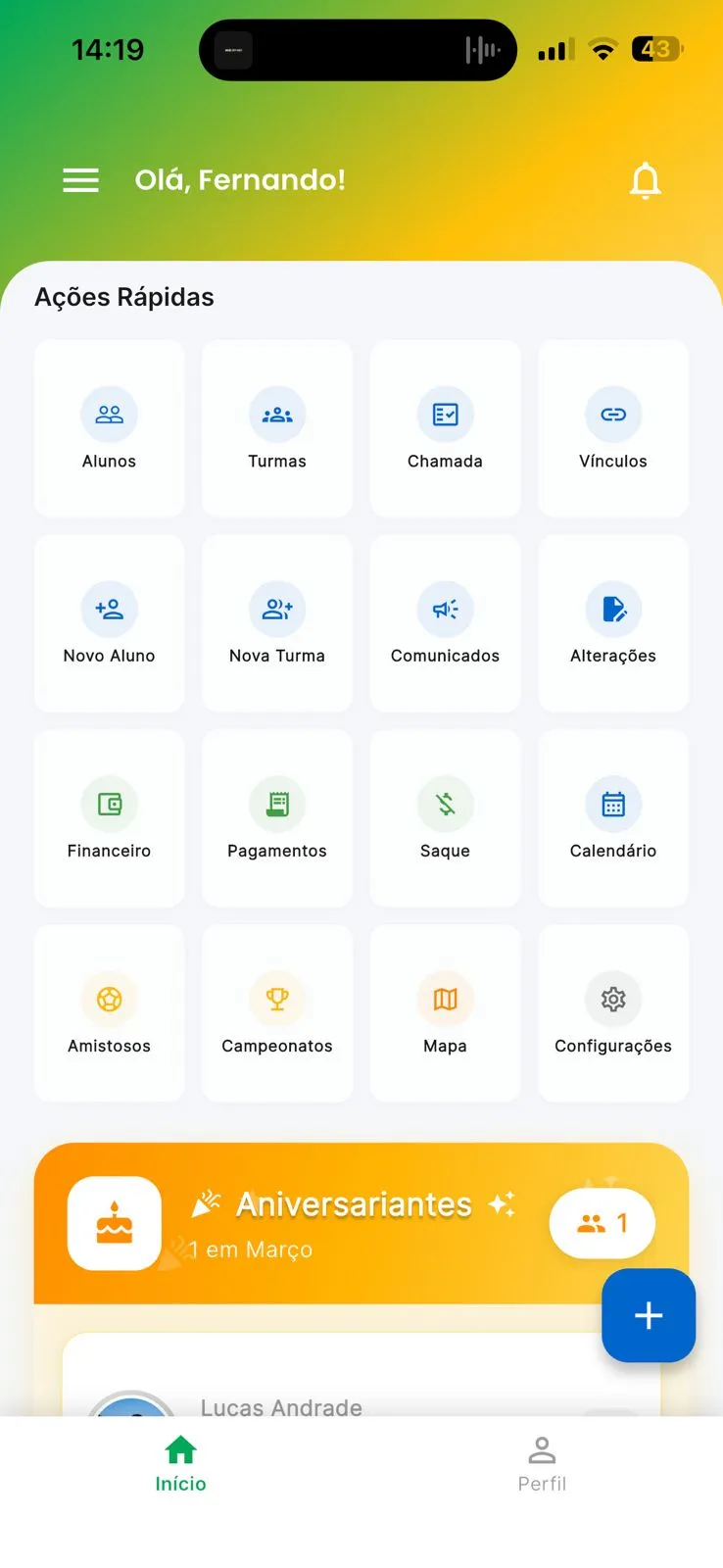 Dashboard AppFUT